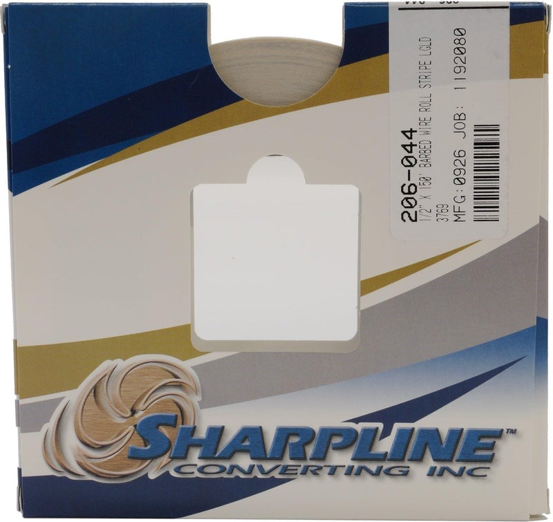 Sharpline Converting Sharpline 206 Barbed Wire Accent Stripe - 1/2" X 150' - 044 - Gold Metallic on Clear - Image 3
